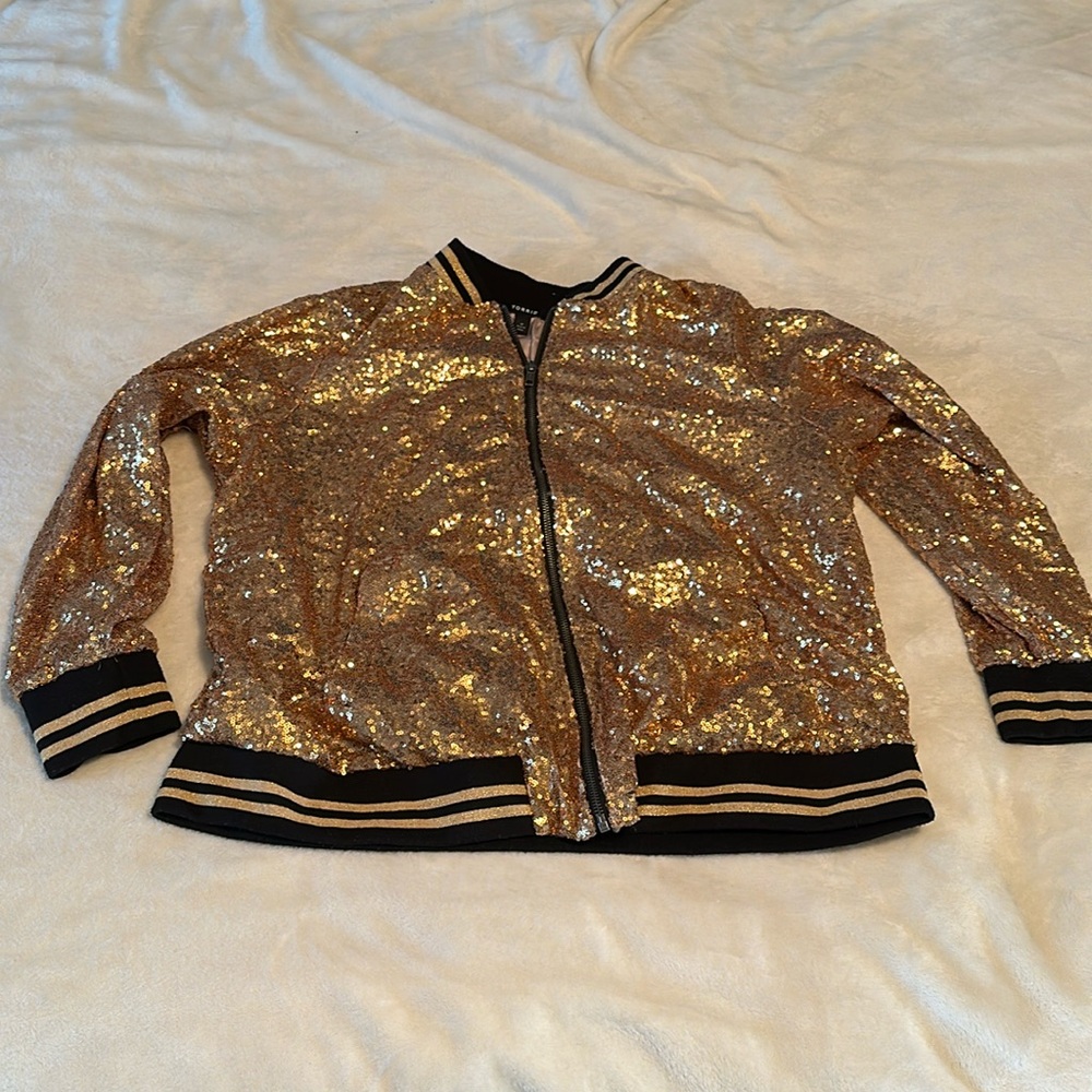 Torrid Gold Sequin Jacket